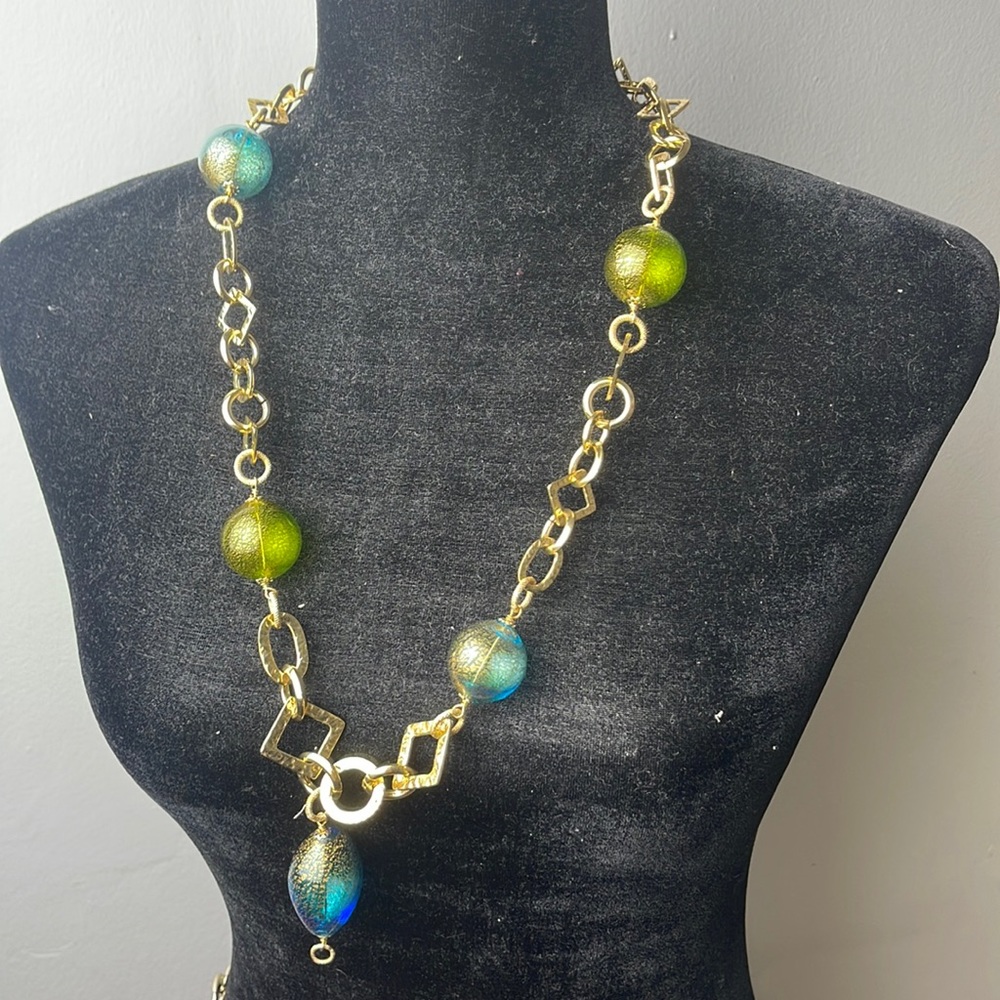Blue & Green Glass necklace